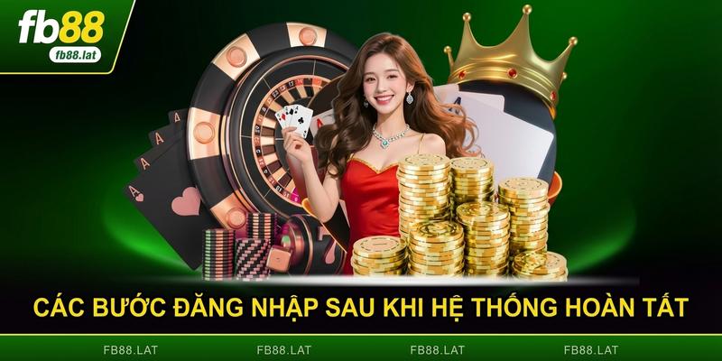 Các bước đăng nhập sau khi hệ thống hoàn tất